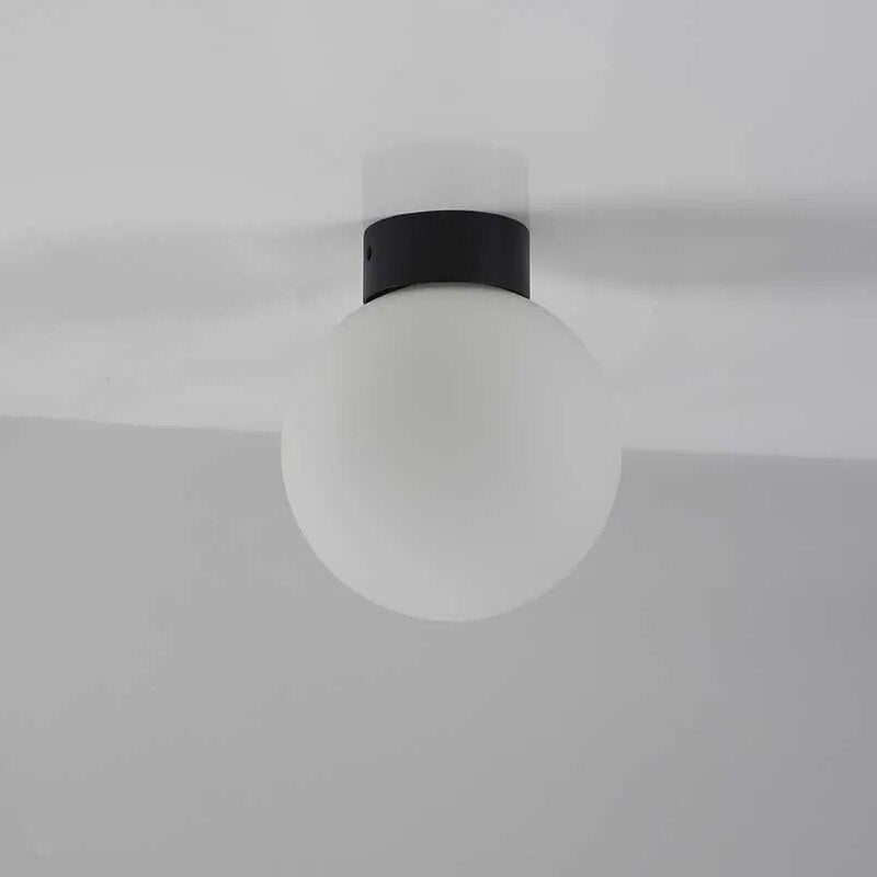 Plafonnier Led rond en forme de boule de verre
