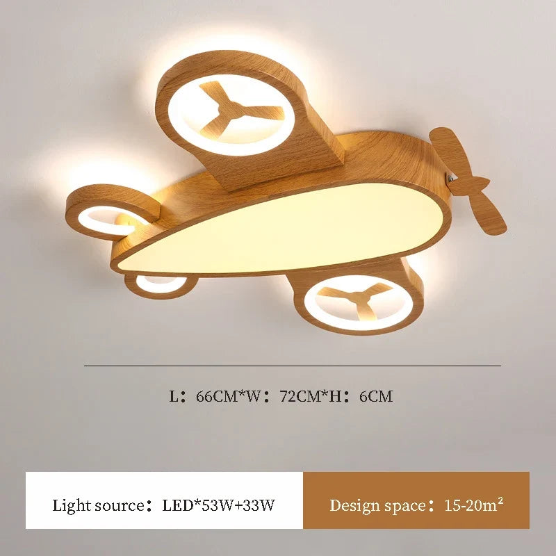 plafonnier led avion design nordique pour chambre enfant