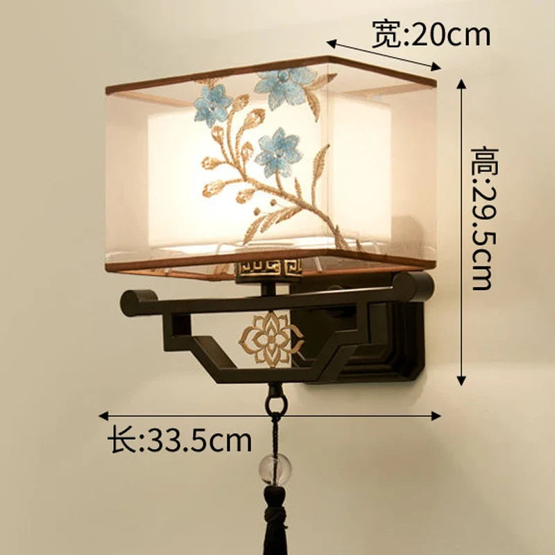 applique murale en tissu style chinois pour intérieur moderne