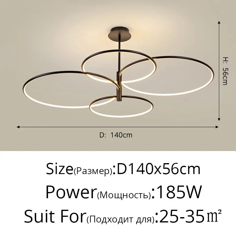 lustre led créatif moderne de luxe pour éclairage intérieur