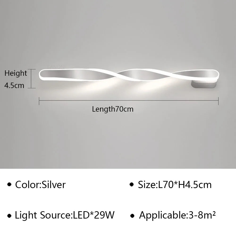 Applique murale LED moderne pour chambre à coucher