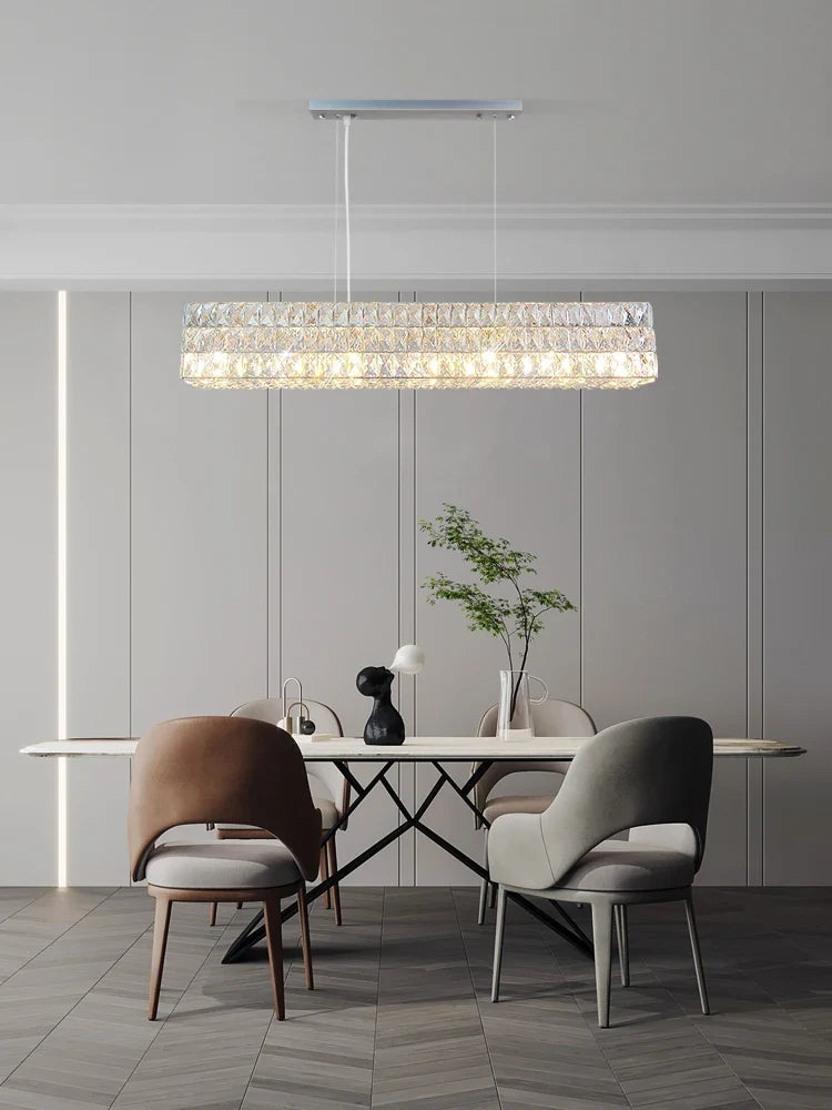 lustre en cristal moderne pour décoration intérieure de luxe