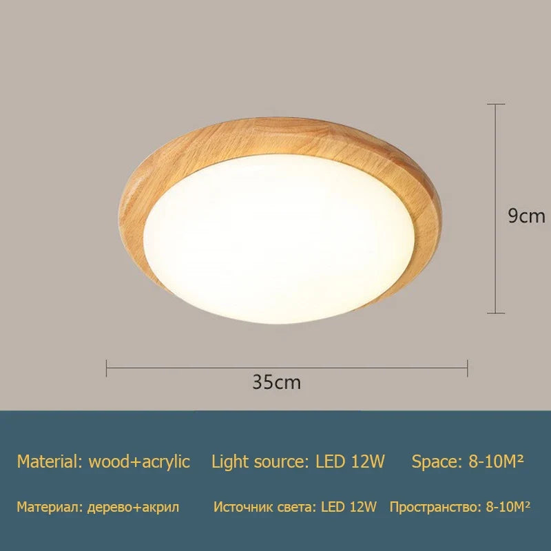 plafonnier grain de bois moderne pour décoration maison