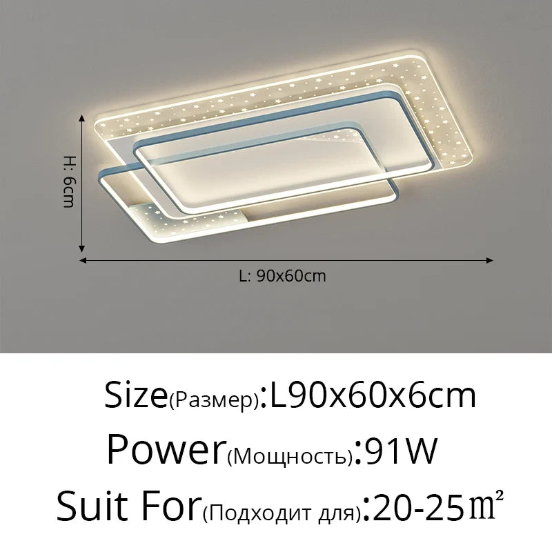 plafonnier moderne à leds pour éclairage intérieur décoratif