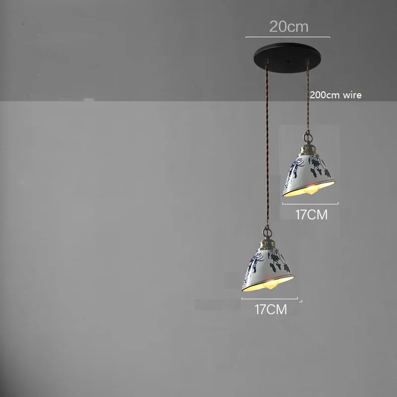 Suspension led en céramique moderne simple