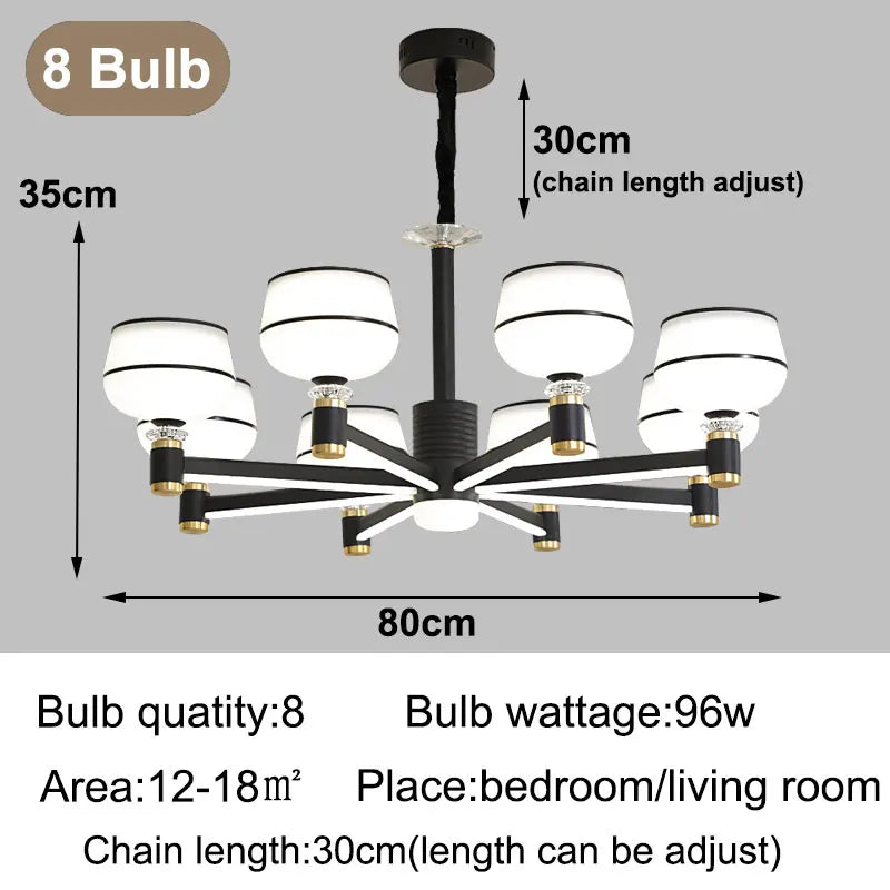 lustre moderne led design nordique pour intérieur élégant