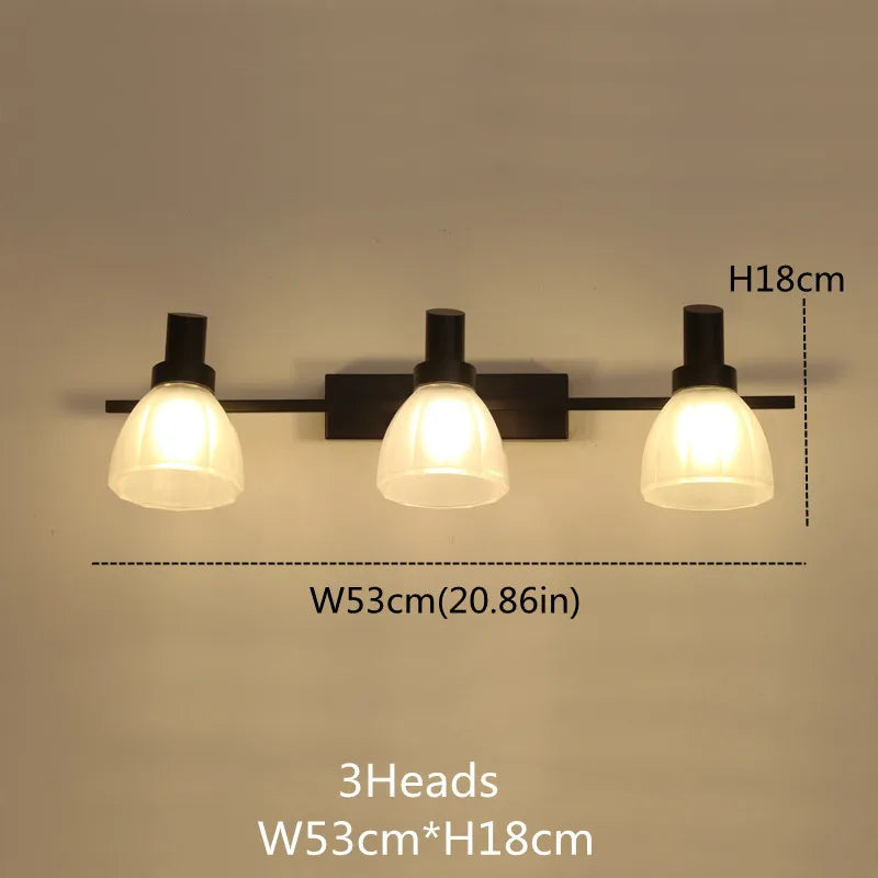 applique murale vintage led avec abat-jour en verre bronze