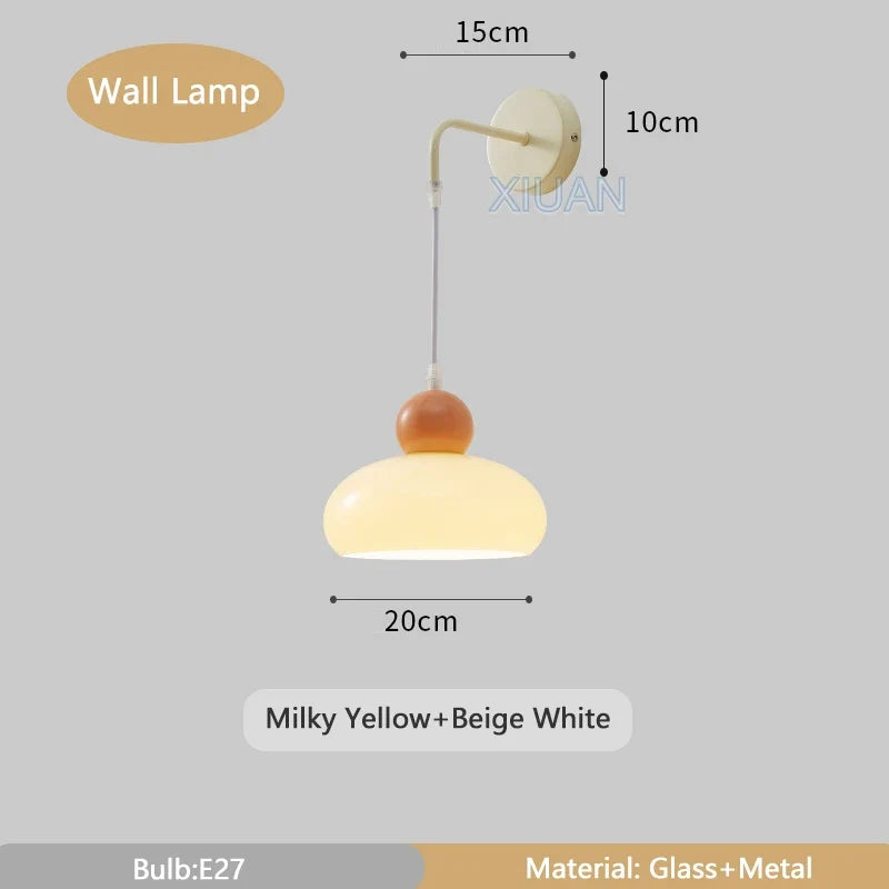 Lampe Verre Art Français E27 LED Suspendue Bauhaus