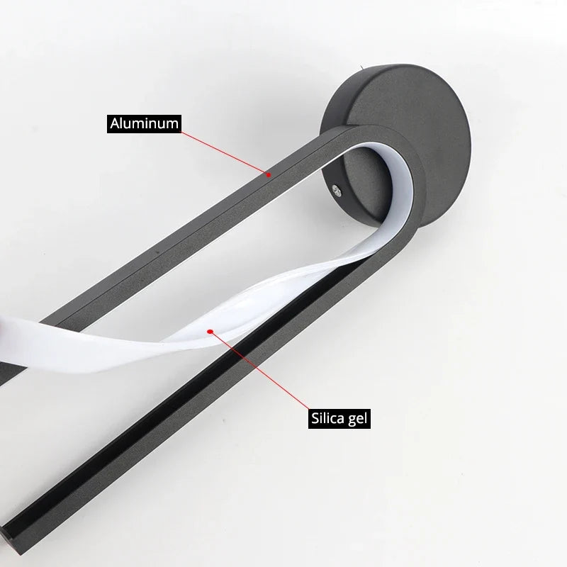 applique murale led aluminium silicone