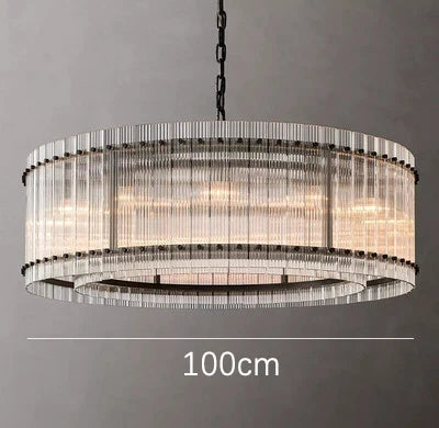 lustre de luxe en cristal double anneau doré led suspendu