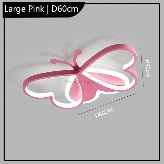 lustre led winfordo 	 avec lampe papillon réglable pour enfants