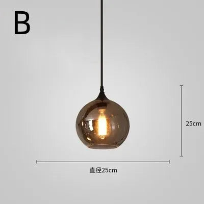 suspension à led en verre design pour décoration intérieure moderne
