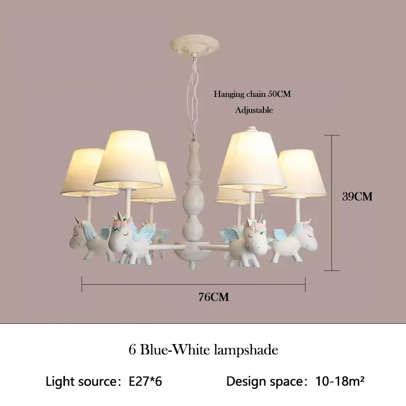 lustre enfant LED rotatif style nordique romantique et chaleureux