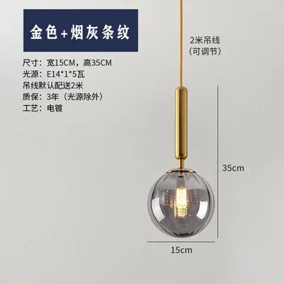 suspension moderne en verre pour décoration intérieure élégante