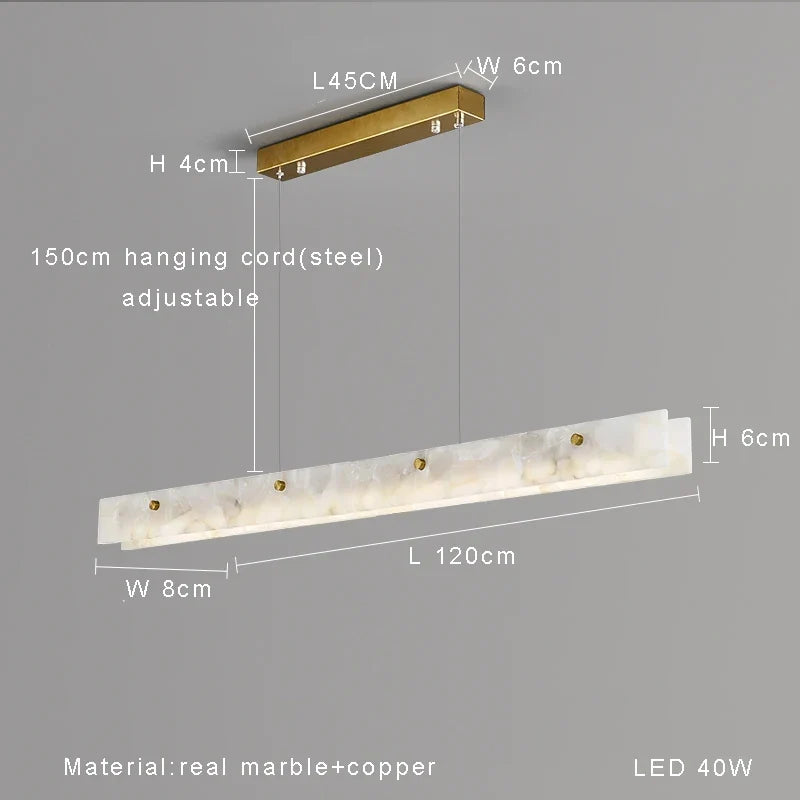 lustre moderne en marbre noir pour décoration intérieure élégante