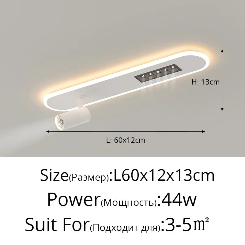 A New Type Of Nordic Long Strip Household LED Chandelier, Used For Living Rooms, Bedrooms, Halls, Balconies, Spotlights, And
