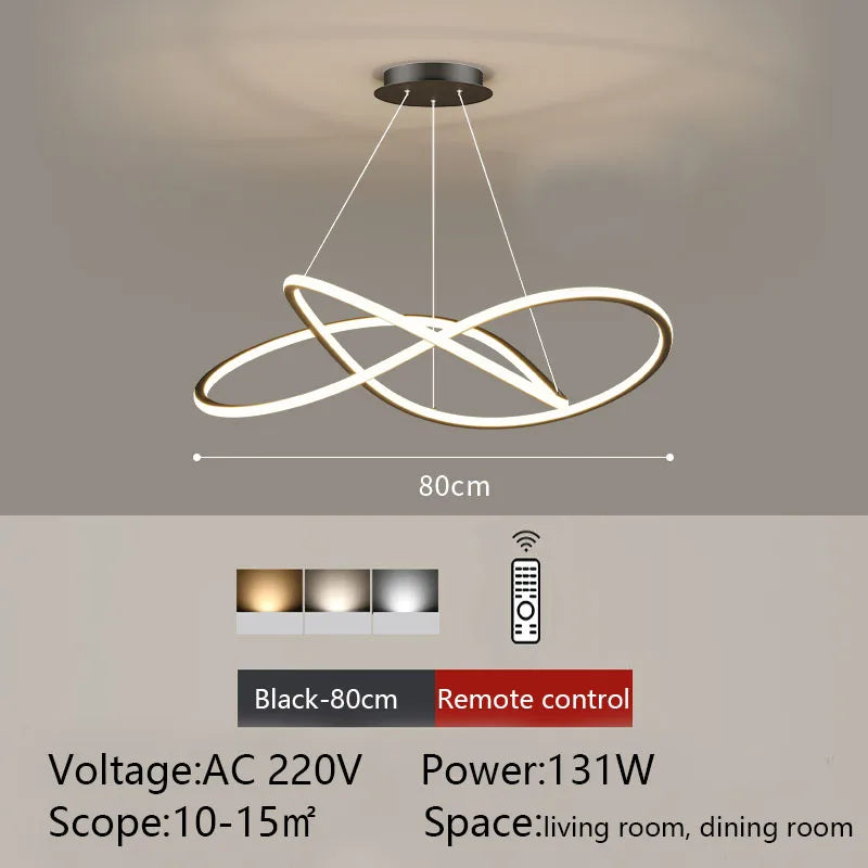 Plafonnier LED suspendu au Design rond