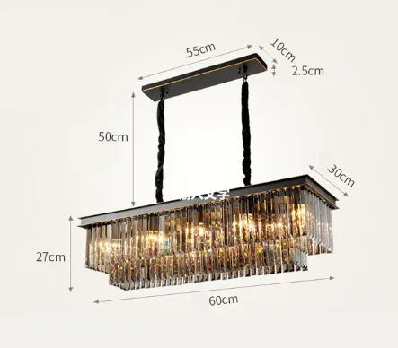 lustre en cristal design créatif pour décoration intérieure