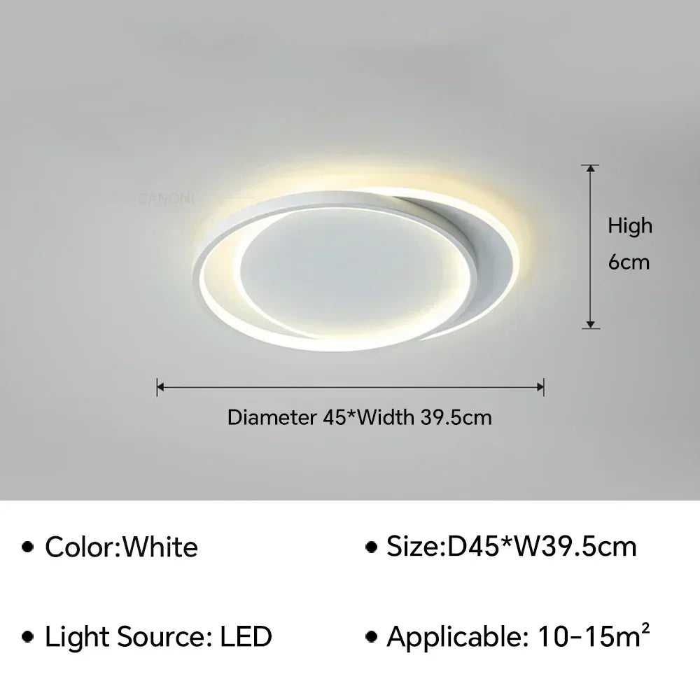plafonnier moderne à leds pour décoration intérieure élégante