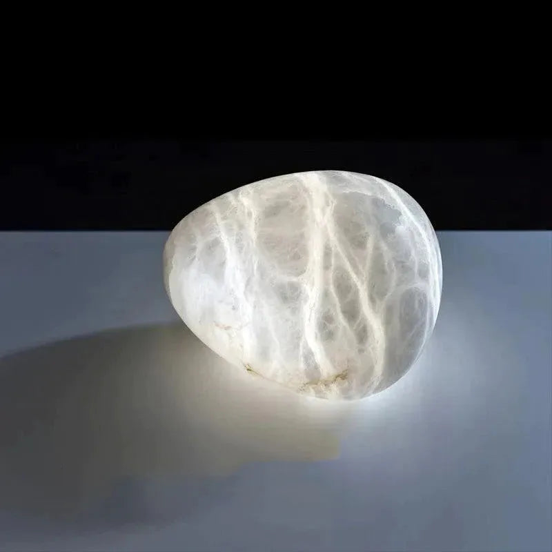 Suspension led en gypse flocon de neige avec texture marbre