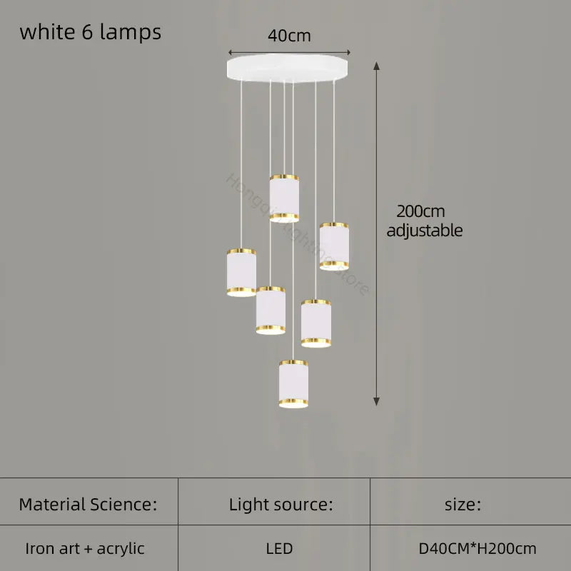 lustre moderne led pour escalier et intérieur contemporain