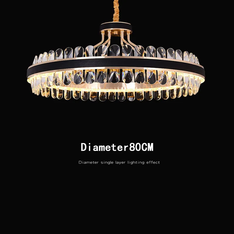 lustre moderne en cristal led winfordo pour décoration intérieure