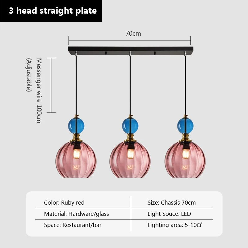 suspension bonbon verre luminaire déco maison