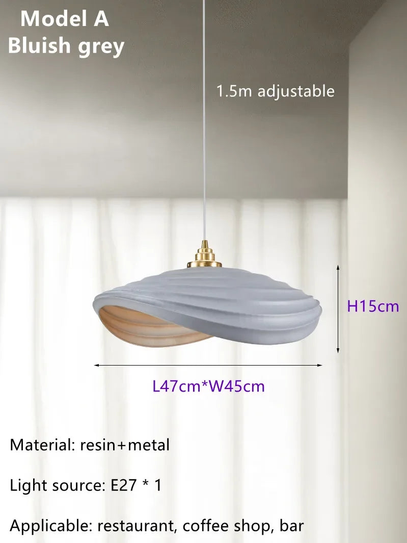 Nordic Minimalist Wabi Sabi Cream Style LED Dining Room Cafe Pendant Light Restaurant Bar Loft Home Decor Lamp Stairs Chandelier