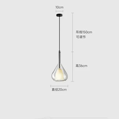 lustre design italien moderne minimaliste en verre