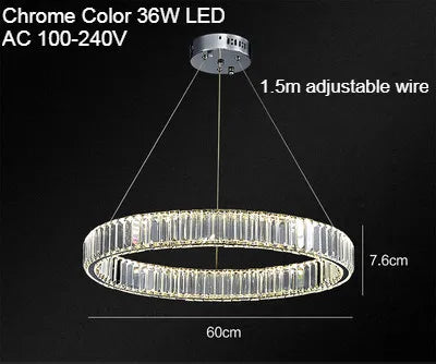 lustre moderne en cristal design haut de gamme élégant et raffiné