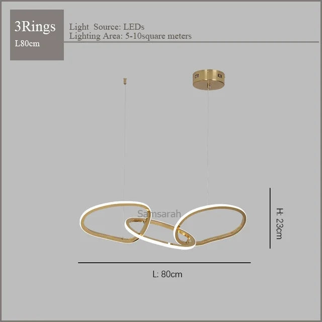plafonnier led suspendu design moderne pour intérieur décoratif