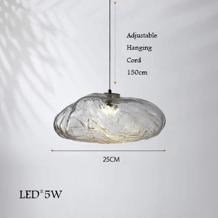 lustre en verre design créatif nuage luminaire décoratif intérieur