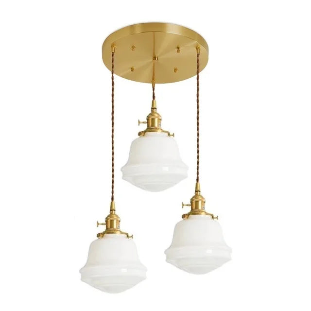 iwhd suspension led en verre et cuivre style nordique moderne