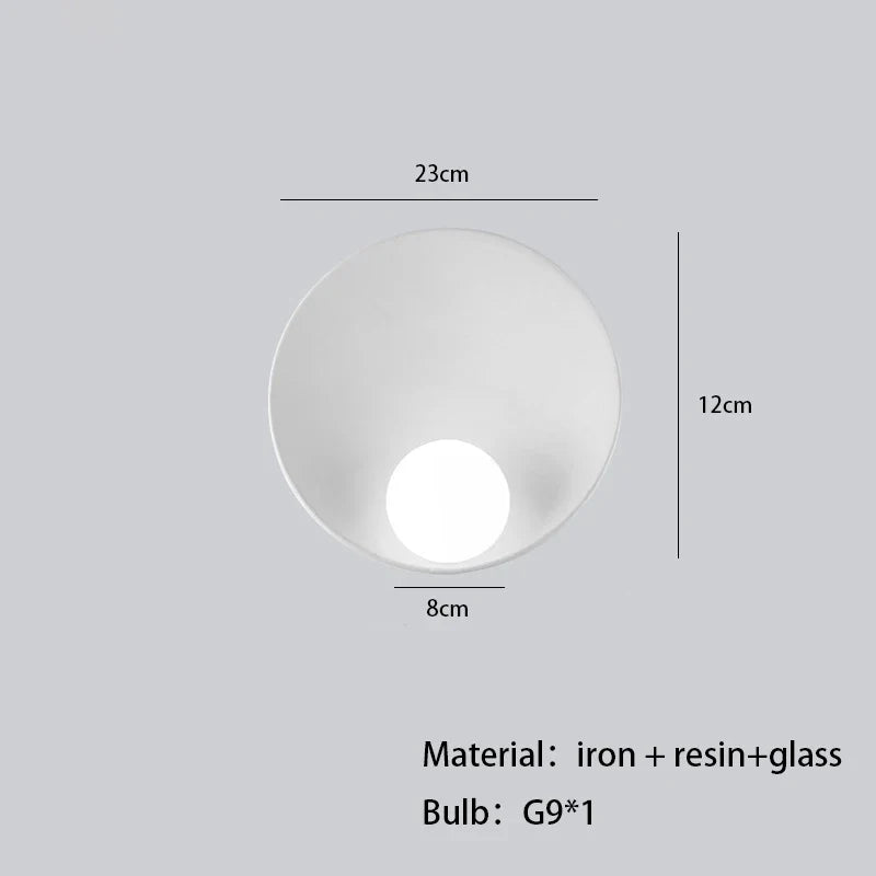 applique murale ronde en résine pour décoration maison