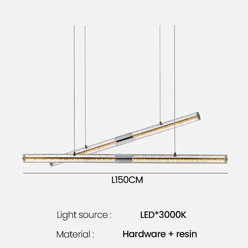 suspension en bois design nordique moderne led gradable