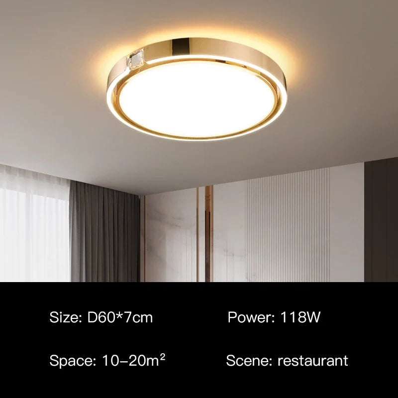 plafonnier moderne à anneau design luxe pour intérieur