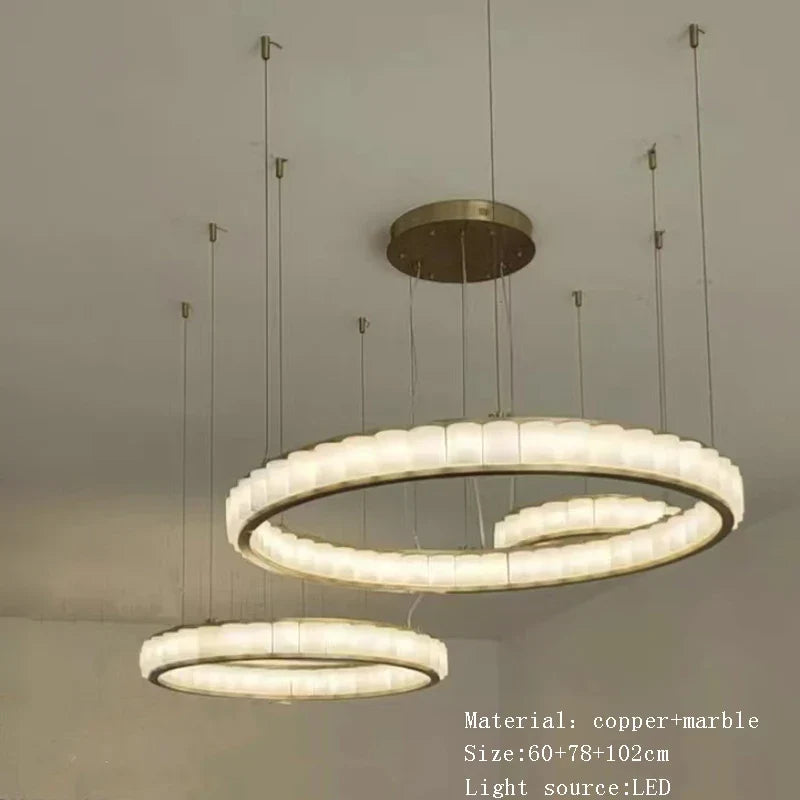 lustre en marbre naturel espagnol de grand luxe pour hôtel