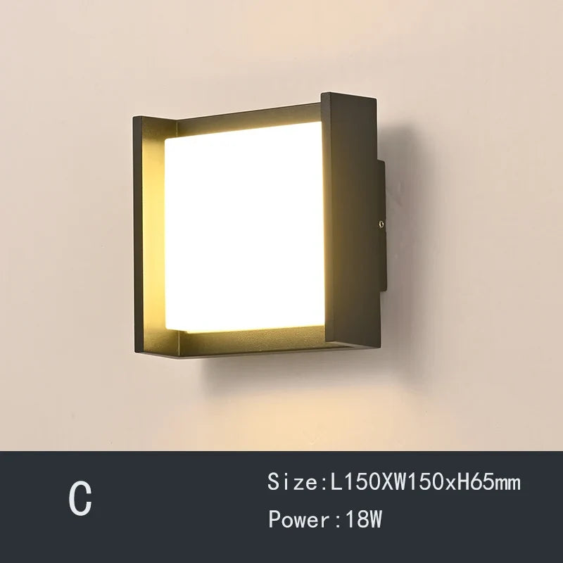 applique murale de jardin étanche à led durable pour extérieur
