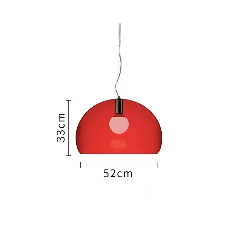 Italian Designer Dome Pendant Lamp Colorful Acrylic Chandelier Ceiling Suspenion Hanging Light with E27 Bulb