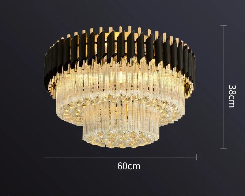 plafonnier led suspendu en cristal design nordique décoratif
