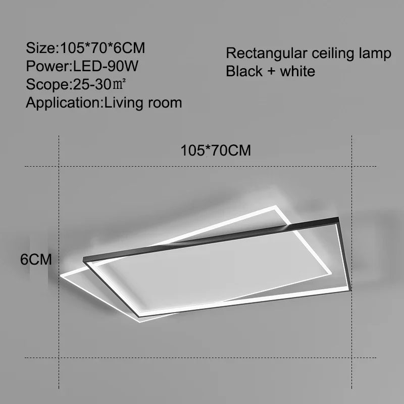 plafonnier led ultra mince moderne avec télécommande luminaria