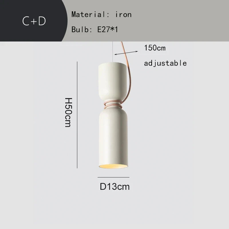 lustre moderne en métal pour 	 avec fil réglable