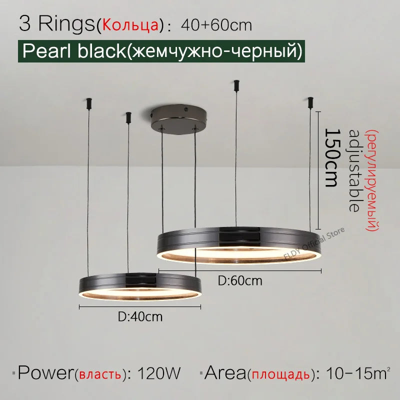 lustre moderne nordique éclairage suspension lampe ronde plafonnier
