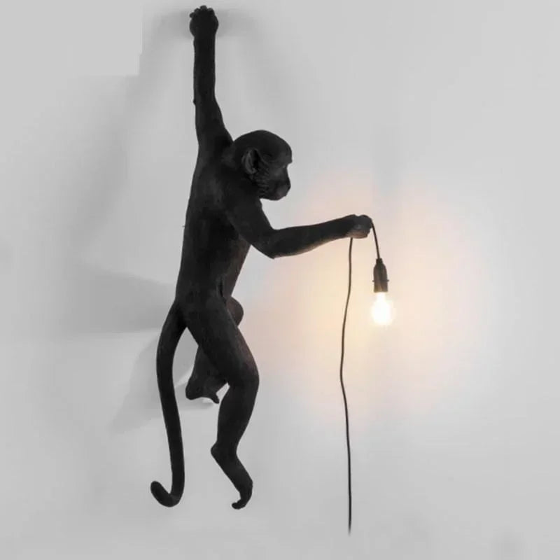 lustre rétro créatif en forme de singe pour cafés et restaurants