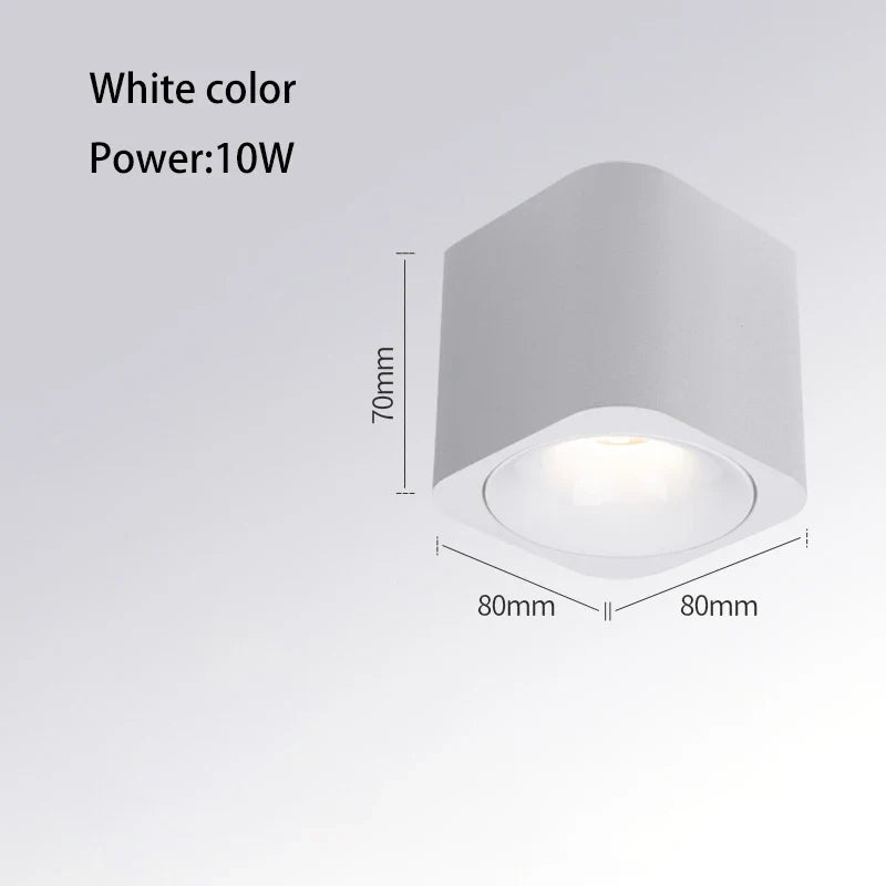 mini projecteur led anti-éblouissement monté en surface pour intérieur