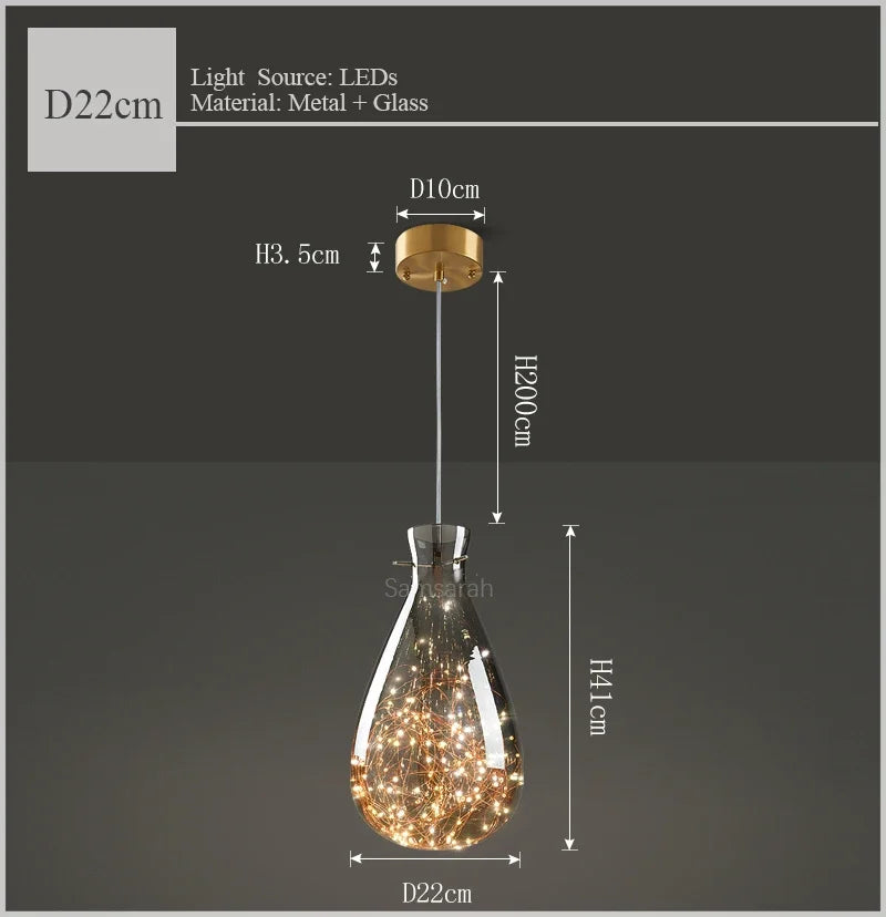 lustre de luxe en verre et laiton éclairage décoratif starlight