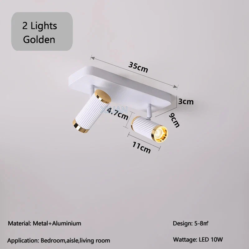 Surface Mount Cloakroom Ceiling Lamps 350 Degree Adjustable LED Spotlight Living Room Aisle Hallway Stair Ceiling Light White