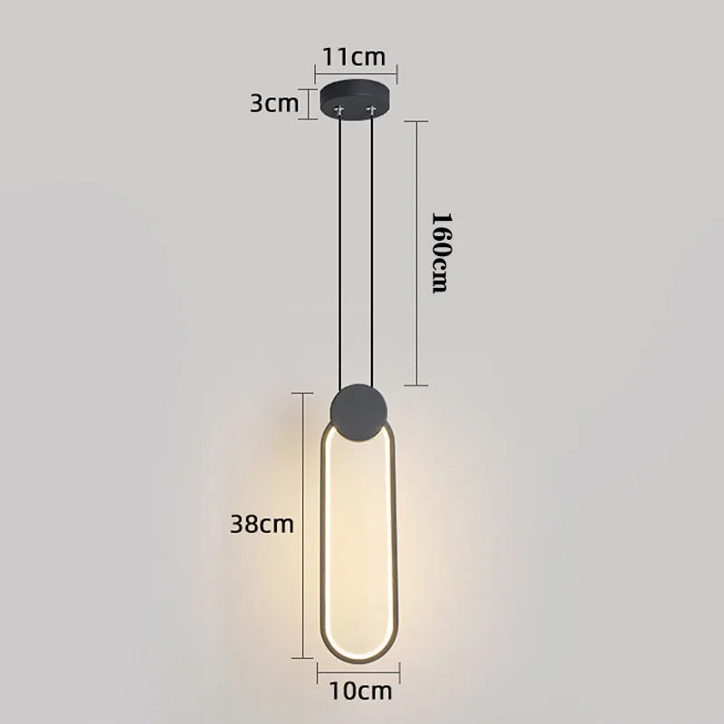suspension moderne en acrylique lune éclipse avec lumière led