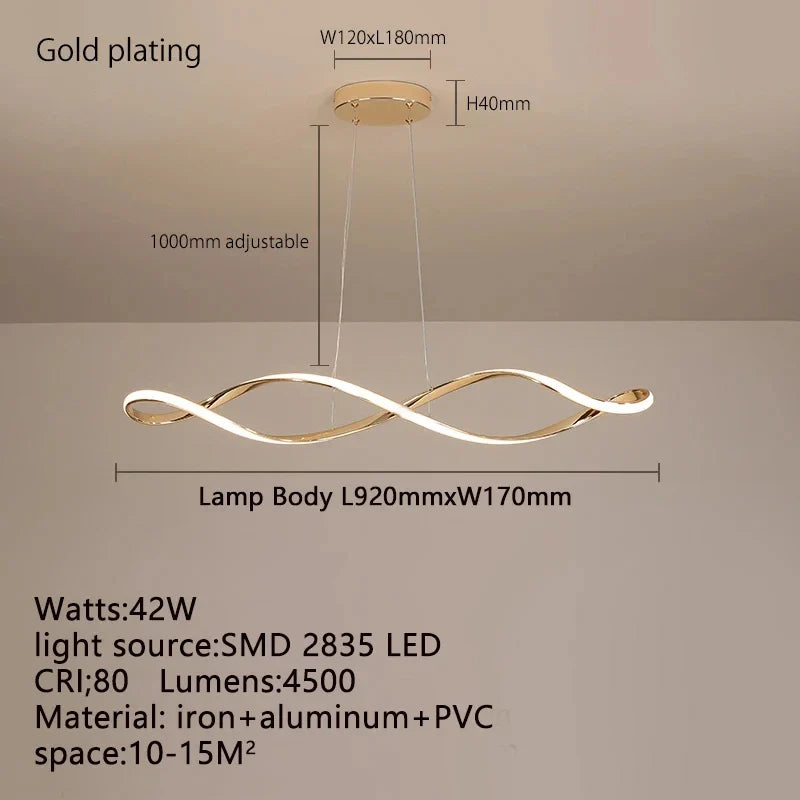 lustre moderne en verre pour éclairage intérieur