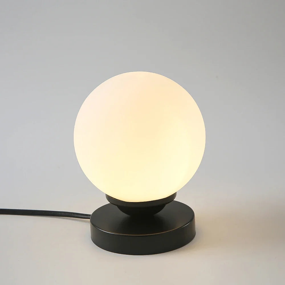 LED lampe de lecture lampes de Table boule de verre doré de bureau